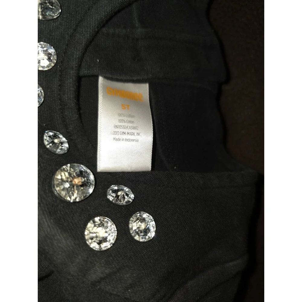 Gymboree fancy dalmatian black jeweled‎ dress size 5t